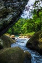 River in jungle rainforest, Khao Sok, Thailand Royalty Free Stock Photo