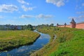 River Kamenka and walls of ancient Spaso-Evfimiyevsky monastery in Suzdal, Russia
