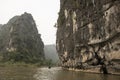 River and karst mountains. Nimh Binh, Vietnam.