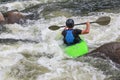 River Kayaking as extreme and fun sport. Life in motion.