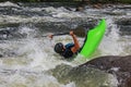 River Kayaking as extreme and fun sport. Life in motion.