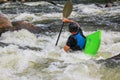 River Kayaking as extreme and fun sport. Life in motion.