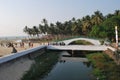 The river on Kolva beach and the backwater at Kola Beach. South India