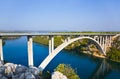 River Krka and bridge in Croatia Royalty Free Stock Photo