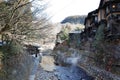 River in Kurokawa Onsen Town in Aso, Kyushu, Japan Royalty Free Stock Photo