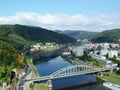 River Labe in Decin Royalty Free Stock Photo