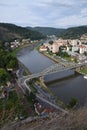 River Labe in Decin, Czech Republic Royalty Free Stock Photo