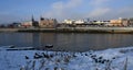 River Labe in town Usti nad Labem