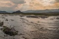 River at the lahar mudflow remnants at Pinatubo volcano, Philippin Royalty Free Stock Photo