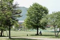 River lake trees house forest landscape Natural Places at Nagano Japan