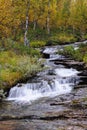 River landscape in autumn, flatruet, sweden Royalty Free Stock Photo