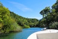 River landscape of Cetina in Croatia from the boat