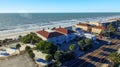 River and landscape of Indian Shores, Florida coastline aerial v Royalty Free Stock Photo