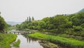 River and landscape in Lanting Orchid Pavilion scenic area, Shaoxing, China