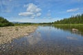 River landscape in the national Park Yugyd VA.