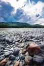 River landscape with stones. Katun River, Altai Mountains Royalty Free Stock Photo