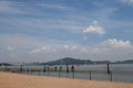 River landscape under the blue sky in Guangdong in China Royalty Free Stock Photo