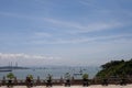 River landscape under the blue sky in Guangdong in China Royalty Free Stock Photo