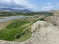 River and large green spaces of the region of Uplistsikhe in Georgia.