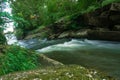 River among large stones, forest landscape Royalty Free Stock Photo