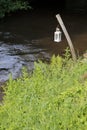 The river Lauter in Alsace France with trees, wood