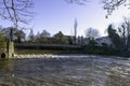 River Leam in winter - Pump Room / Jephson Gardens, Royal Leamington Spa Royalty Free Stock Photo