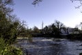 River Leam in winter - Pump Room / Jephson Gardens, Royal Leamington Spa Royalty Free Stock Photo