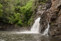 River Level View of Linville Falls Royalty Free Stock Photo