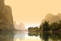 The river Li (lijang) at sunset between Guilin and Yangshuo