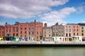 River Liffey and colorful buildings in Dublin