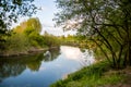 Lippe River in Germany Royalty Free Stock Photo