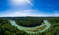 A river with a little idyllic island as a panorama.