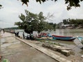 River loading unloading area,voyrob river bangladadh Royalty Free Stock Photo