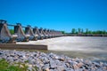 River Lock and Dam Royalty Free Stock Photo