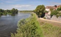 River Loire, seen from Voies Verte cycle route at Digoin in Burg