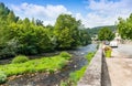 River Lot at Entraygues Sur Truyere Village Royalty Free Stock Photo