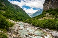 River Lumi i Vablones in National Park Valbona in Albania, Europe Royalty Free Stock Photo