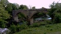 The River Lune and Devil\'s Bridge at Kirby Lonsdale in Cumbria, UK. Royalty Free Stock Photo