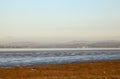 River Lune estuary from coastal path near Preesall Royalty Free Stock Photo