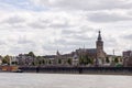 River Maas waterfront shore of historic Hanseatic city