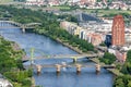 River Main Aerial view Frankfurt