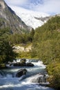River of melting water from Josteldalsbreen glacier