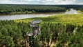 River Memel and surrounding woods, near Merkine, Lithuania.