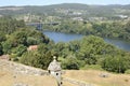 The river Minho between Spain and Portugal Royalty Free Stock Photo