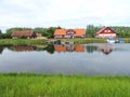 River Minija and beautiful homes, Lithuania