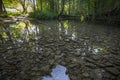 River Mladejka in the Strandja national park, in Bulgaria, Rocks Royalty Free Stock Photo