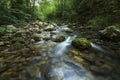 River Mladejka in the Strandja national park, in Bulgaria, Rocks Royalty Free Stock Photo