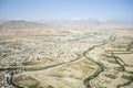 A river morphology with black water flowing Kabul Afghanistan