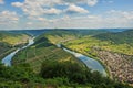 River Moselle loop at village Bremm, Germany Royalty Free Stock Photo