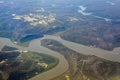 River and mountain aerial view in Australia Royalty Free Stock Photo